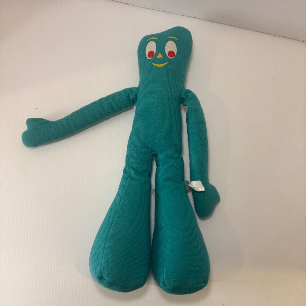 Vintage Gumby 15" Plush, Oval Eyes Solid Mouth, Rare Vintage
